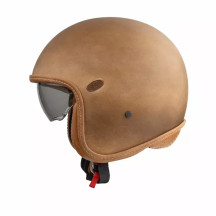 Casco Vintage Edición Platinum — Talla S, Jet, Marrón Mate